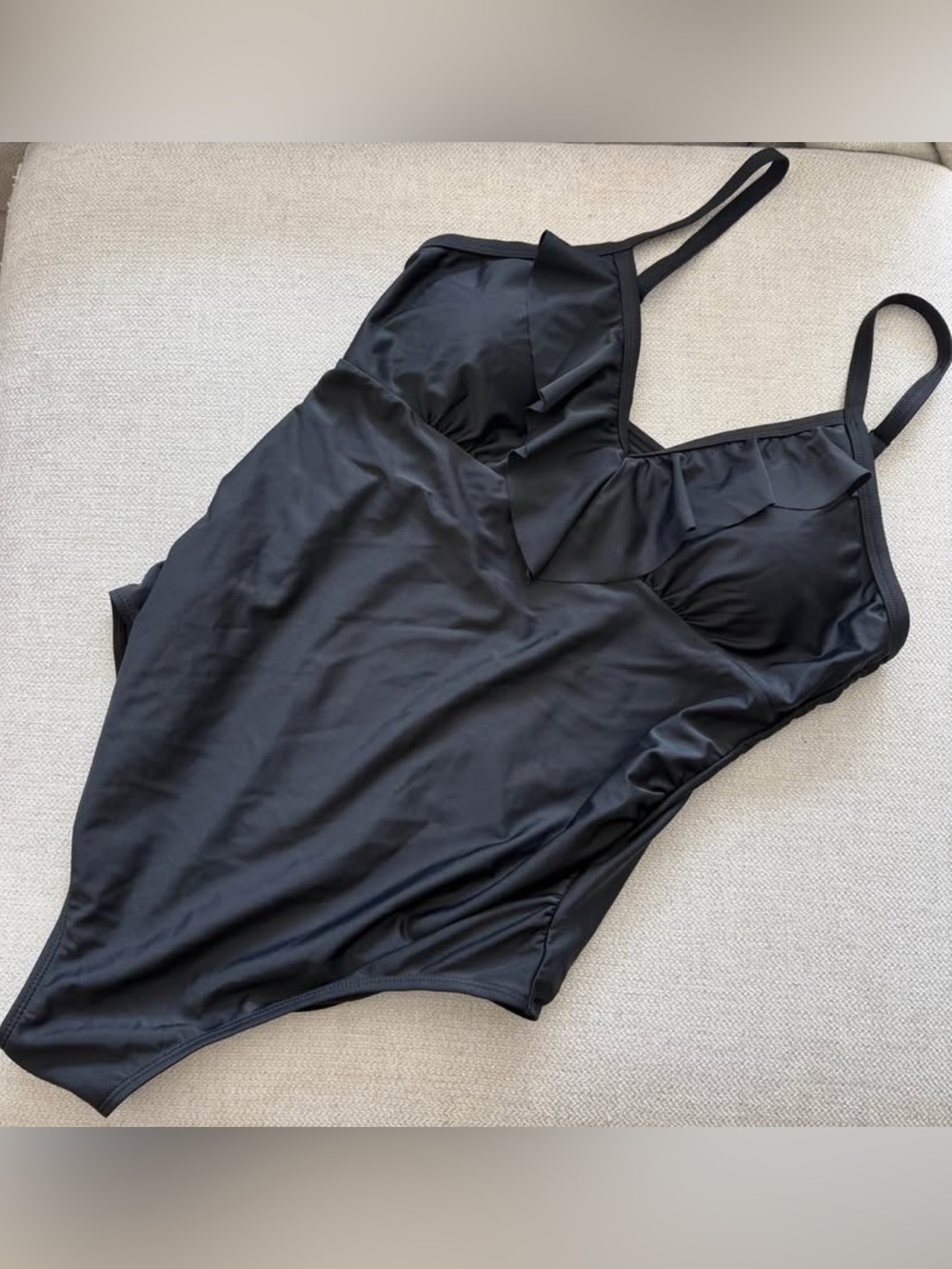 Black Maternity One-Piece Swimsuit